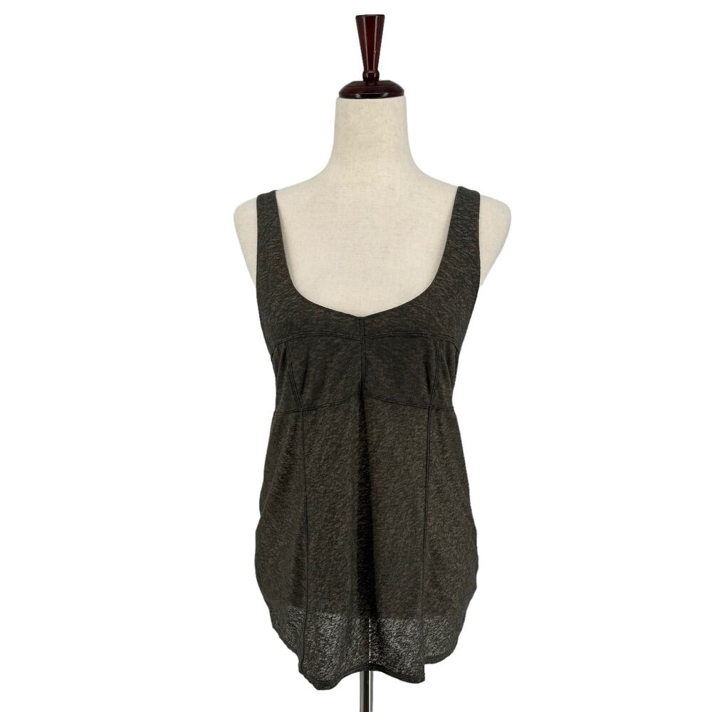 Free People Empire‎ Waist Sheer Tunic Top L Whimsigoth Y2K Style Boho Open Back